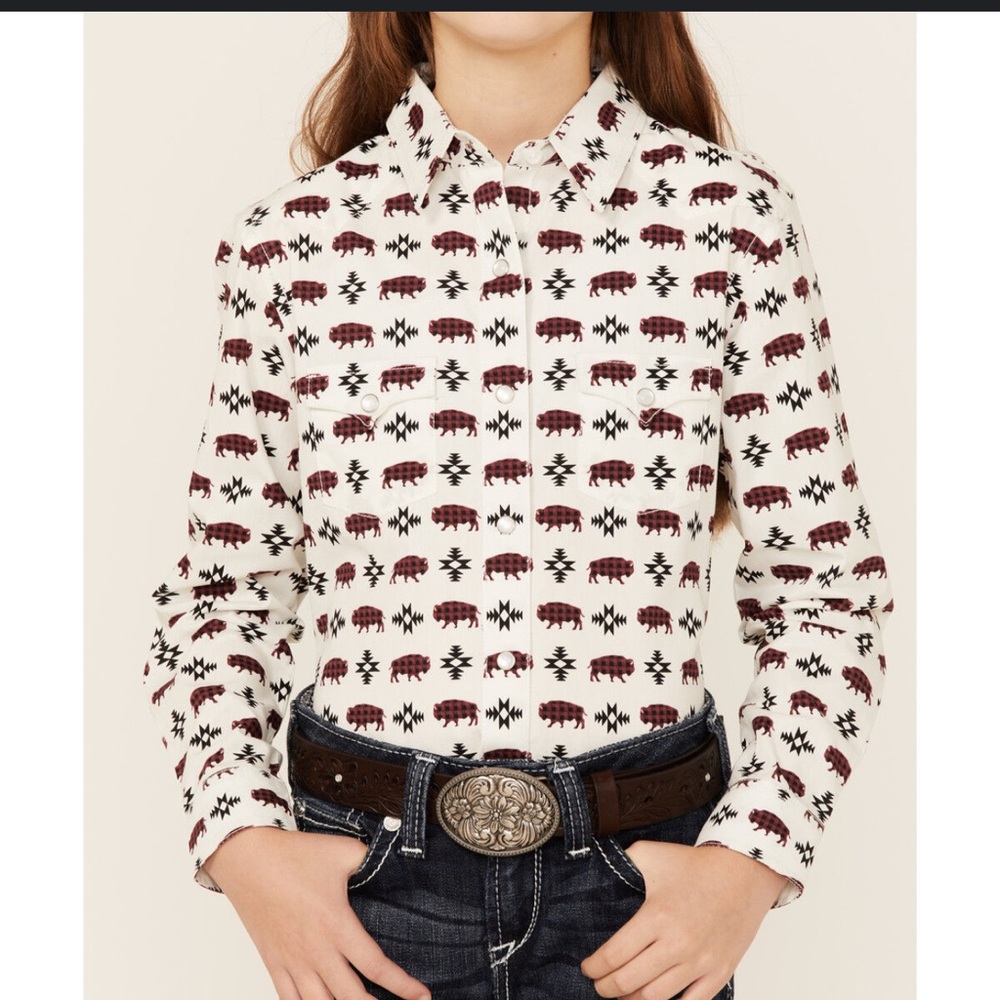 Panhandle Rough Stock Buffalo plaid kids xl